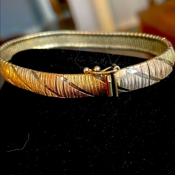 Tri color Omega 925 Italy Bracelet - Picture 1 of 8